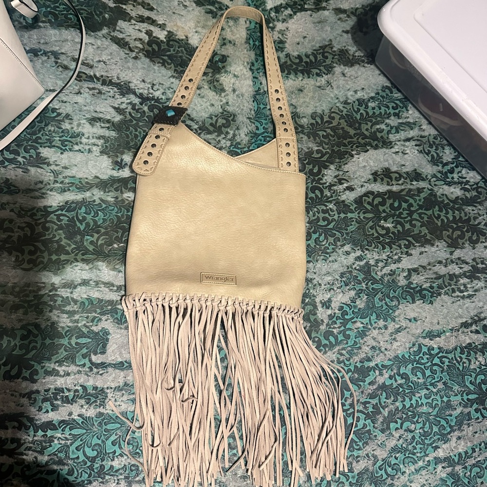 Wrangler Cream Fringe Shoulder Bag